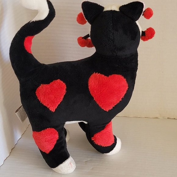 2001 Whimsiclay Art Plush by Amy Lacombe Red Heart Love Feline Cat Kitty 14" - Picture 3 of 14